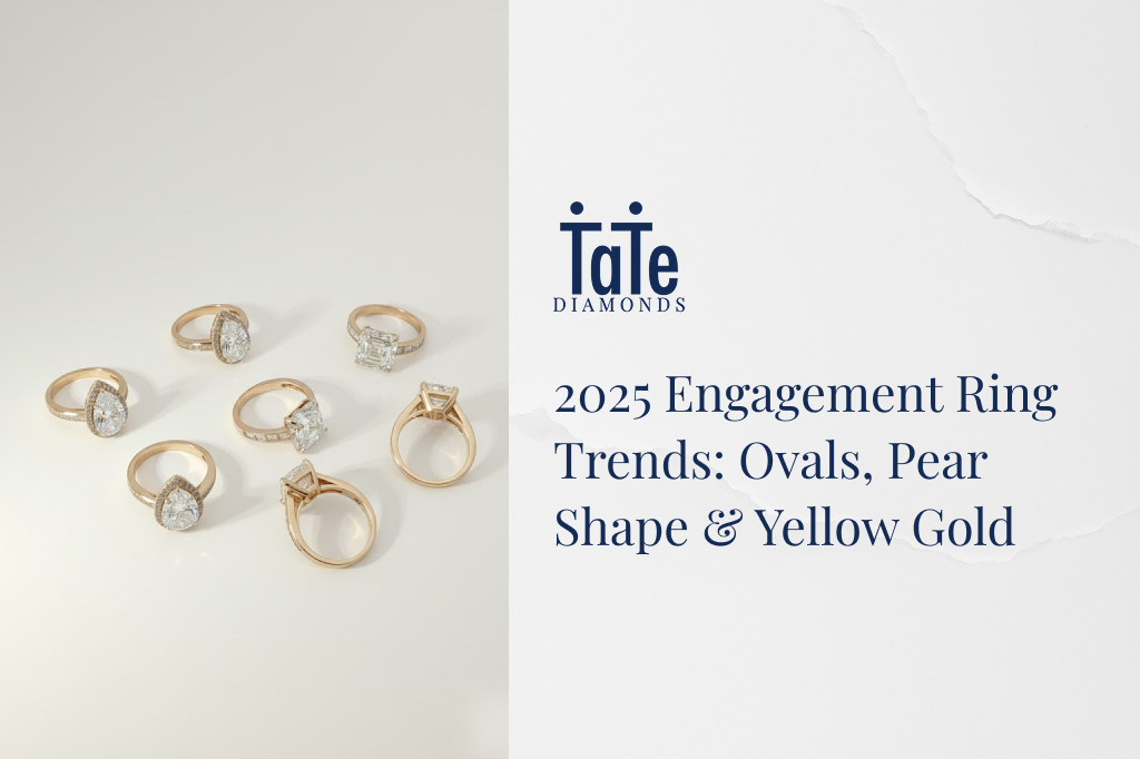 2025 Engagement Ring Trends: Ovals, Pear Shape & Yellow Gold