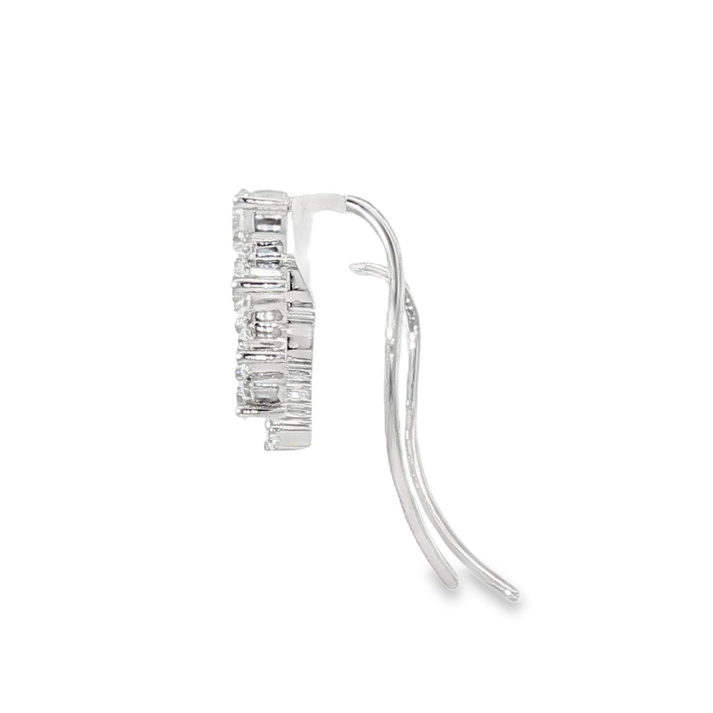 18KW .15ct Small Ear Climbers