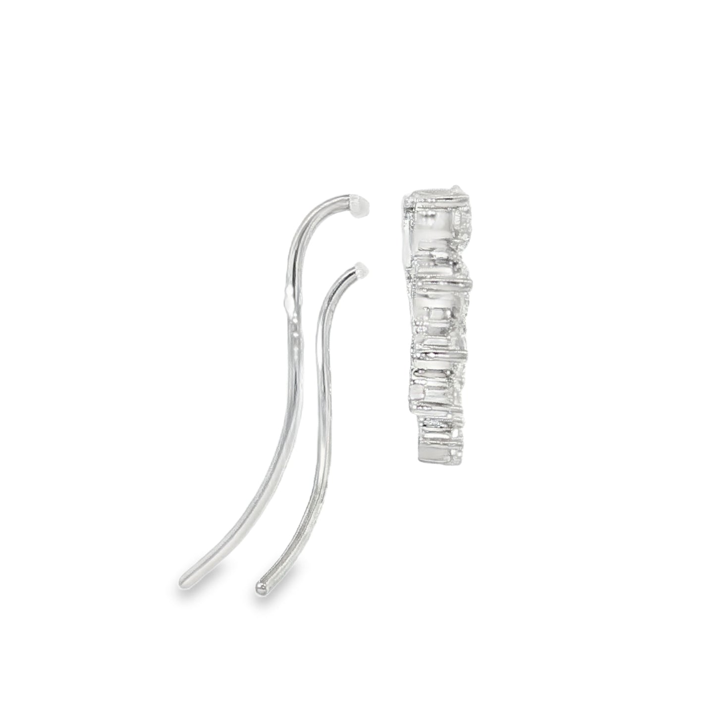 18KW .15ct Small Ear Climbers