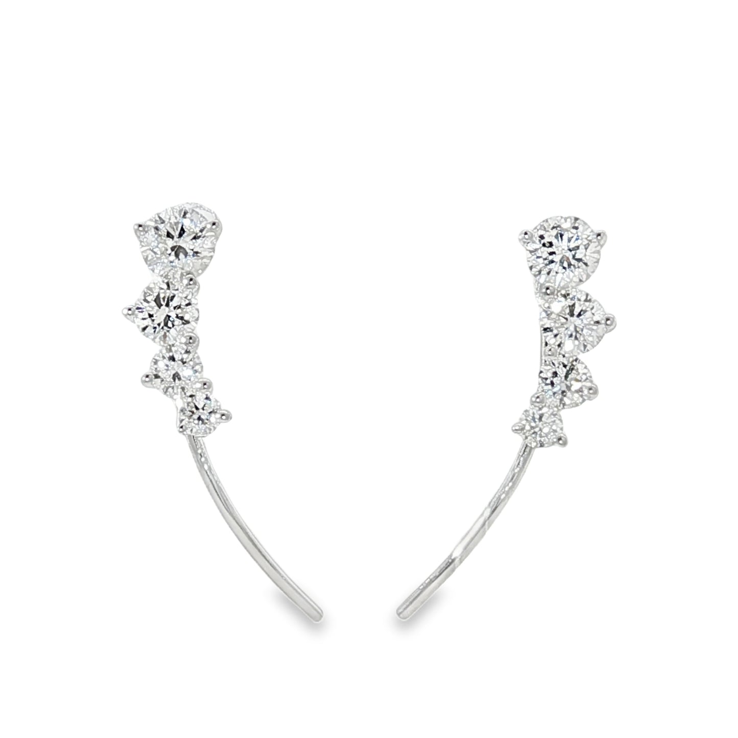 18KW .15ct Small Ear Climbers