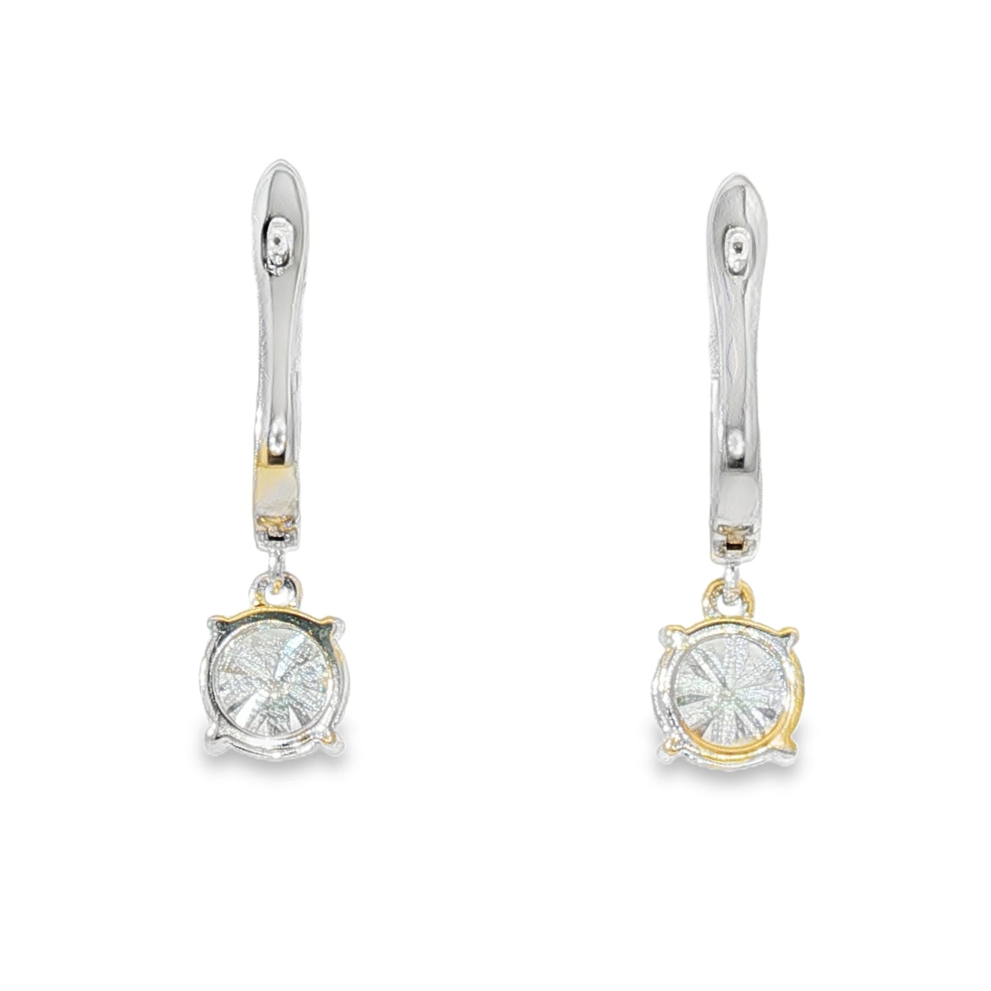18KW 1.40ctw Diamond Drop Earrings