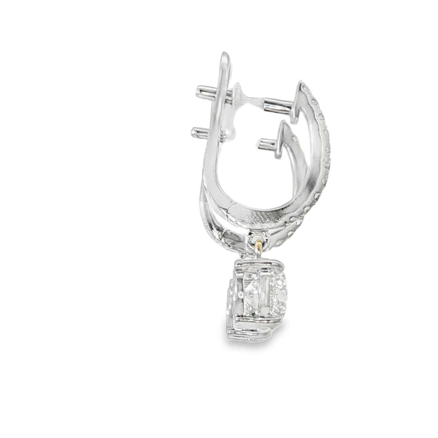 18KW 1.40ctw Diamond Drop Earrings