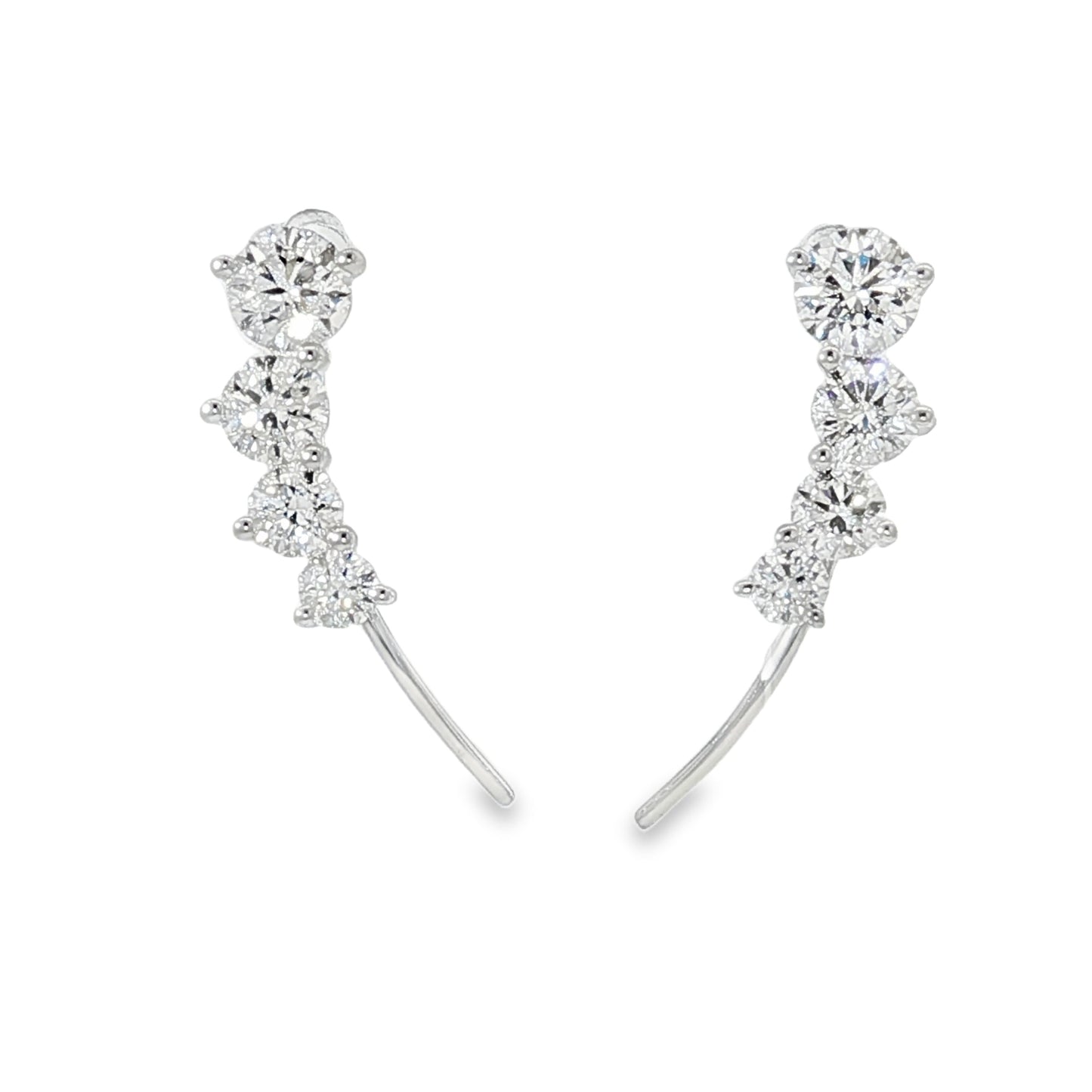 18KW .25ct Medium Ear Climbers