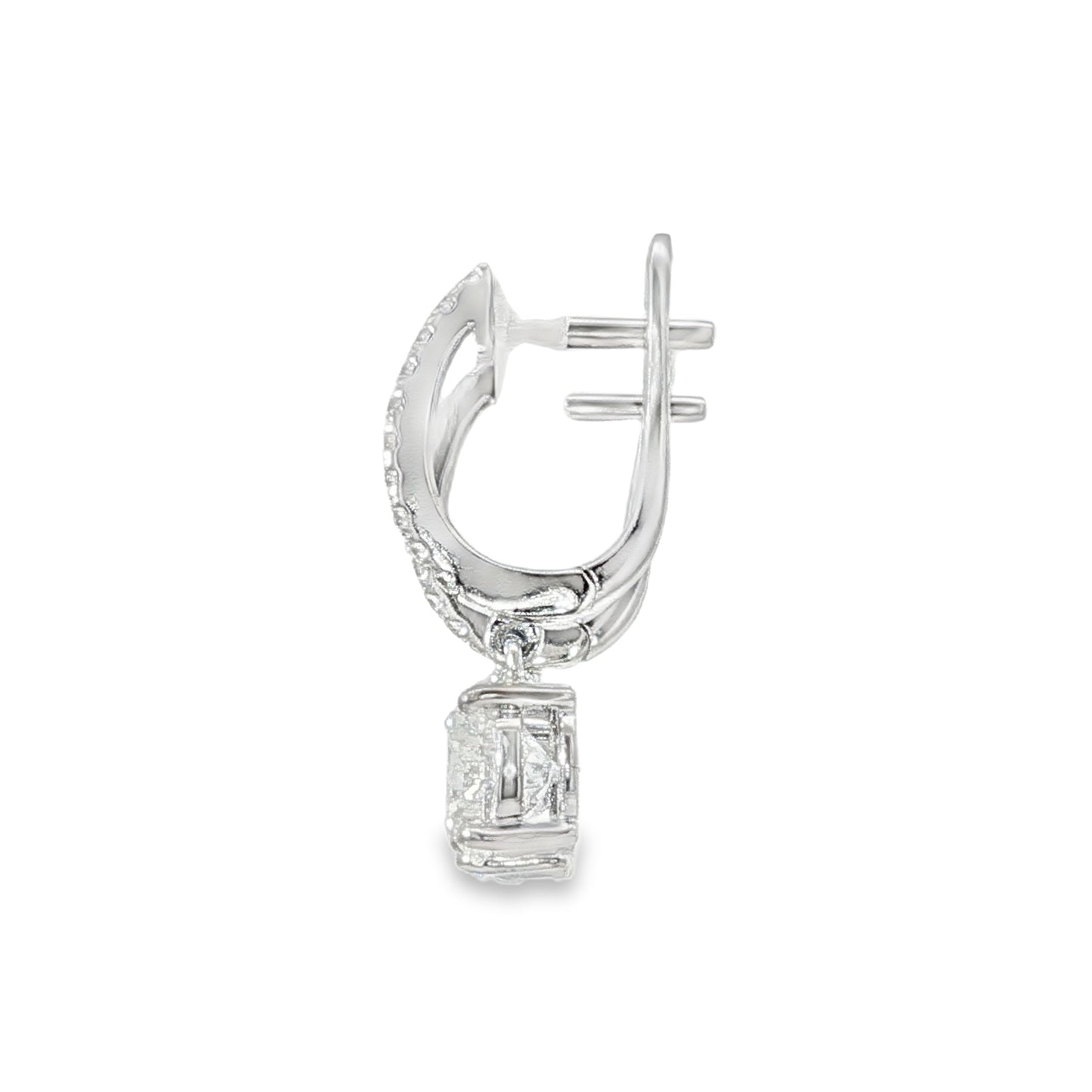 18KW 2.03ctw Diamond Drop Earrings