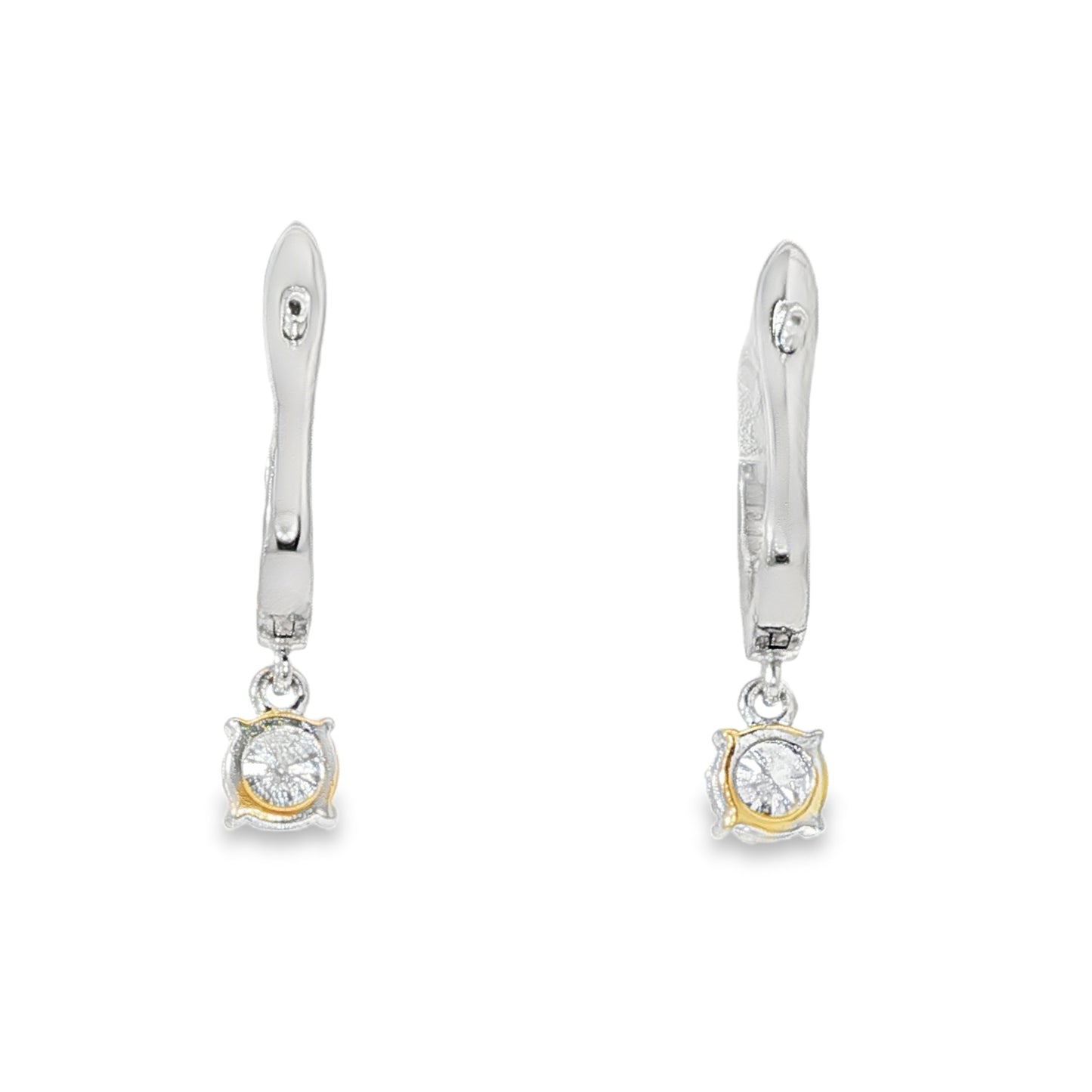 18KW .50ctw Diamond Drop Earrings