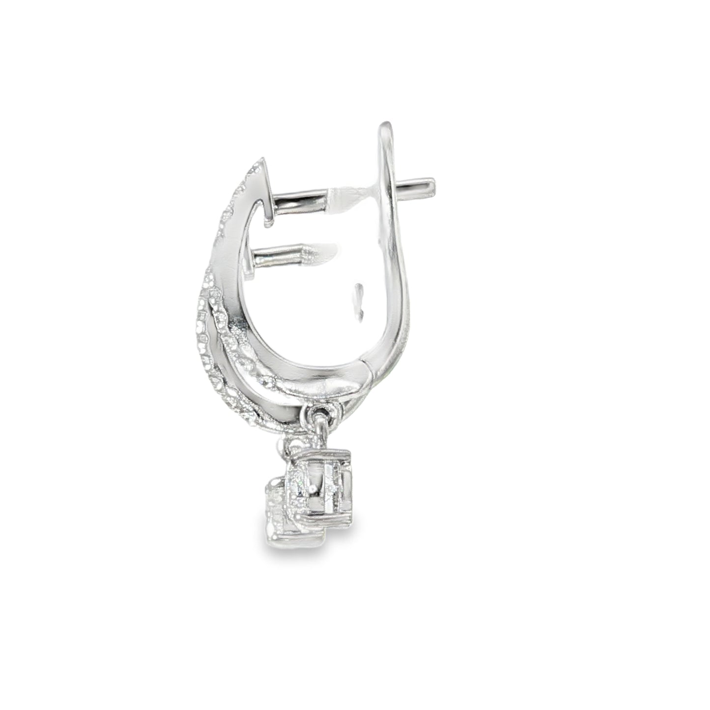 18KW .50ctw Diamond Drop Earrings