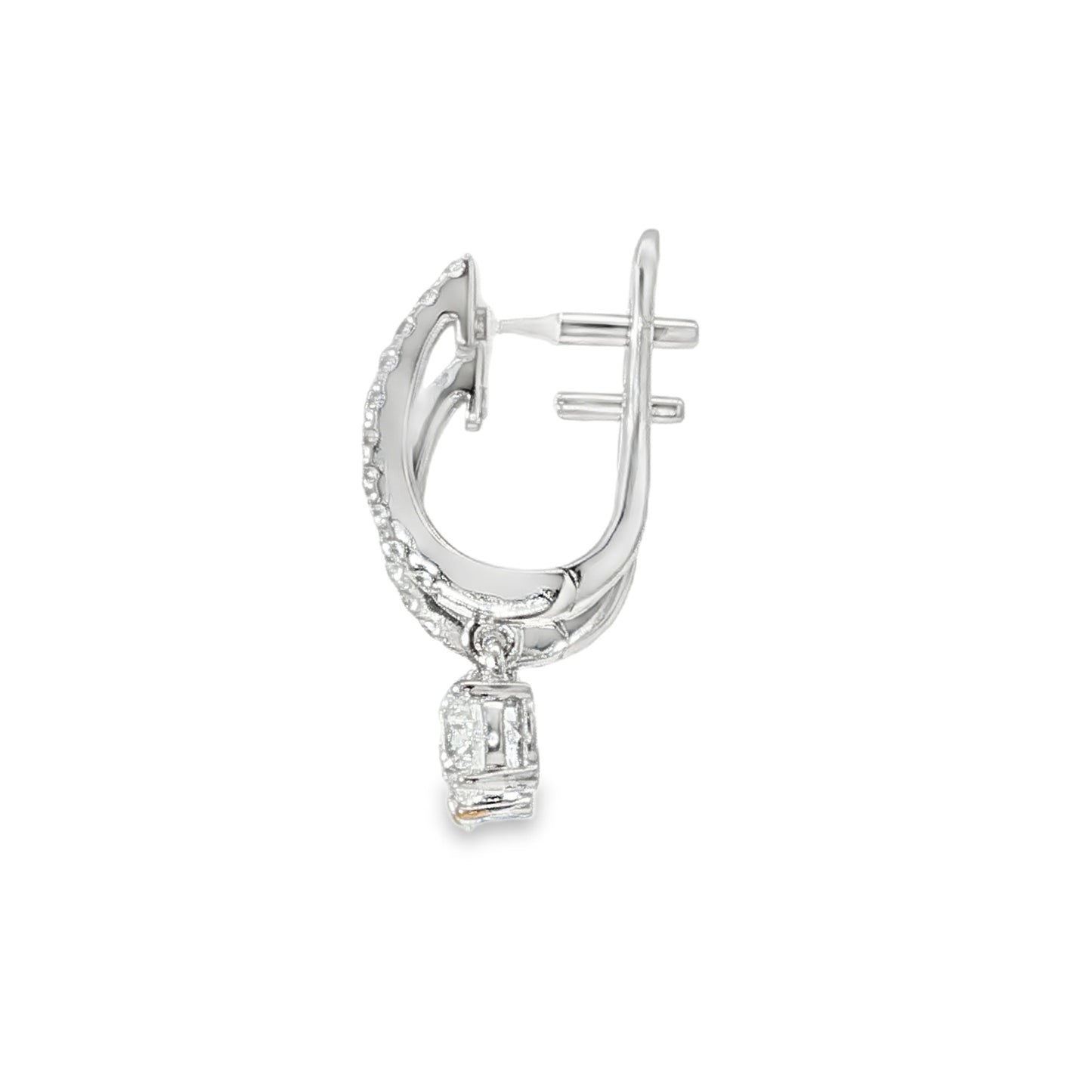 18KW .61ctw Diamond Drop Earrings