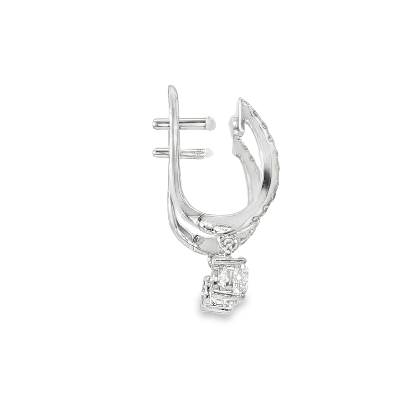 18KW .61ctw Diamond Drop Earrings