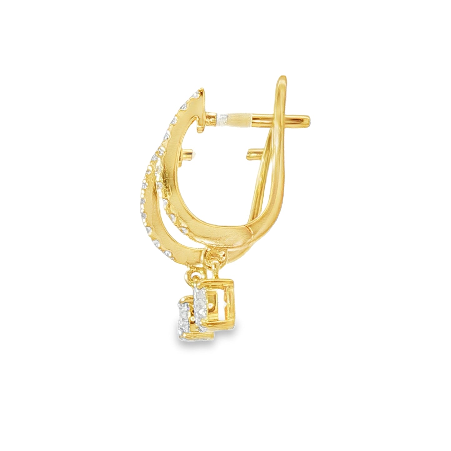18KY .50ctw Diamond Drop Earrings