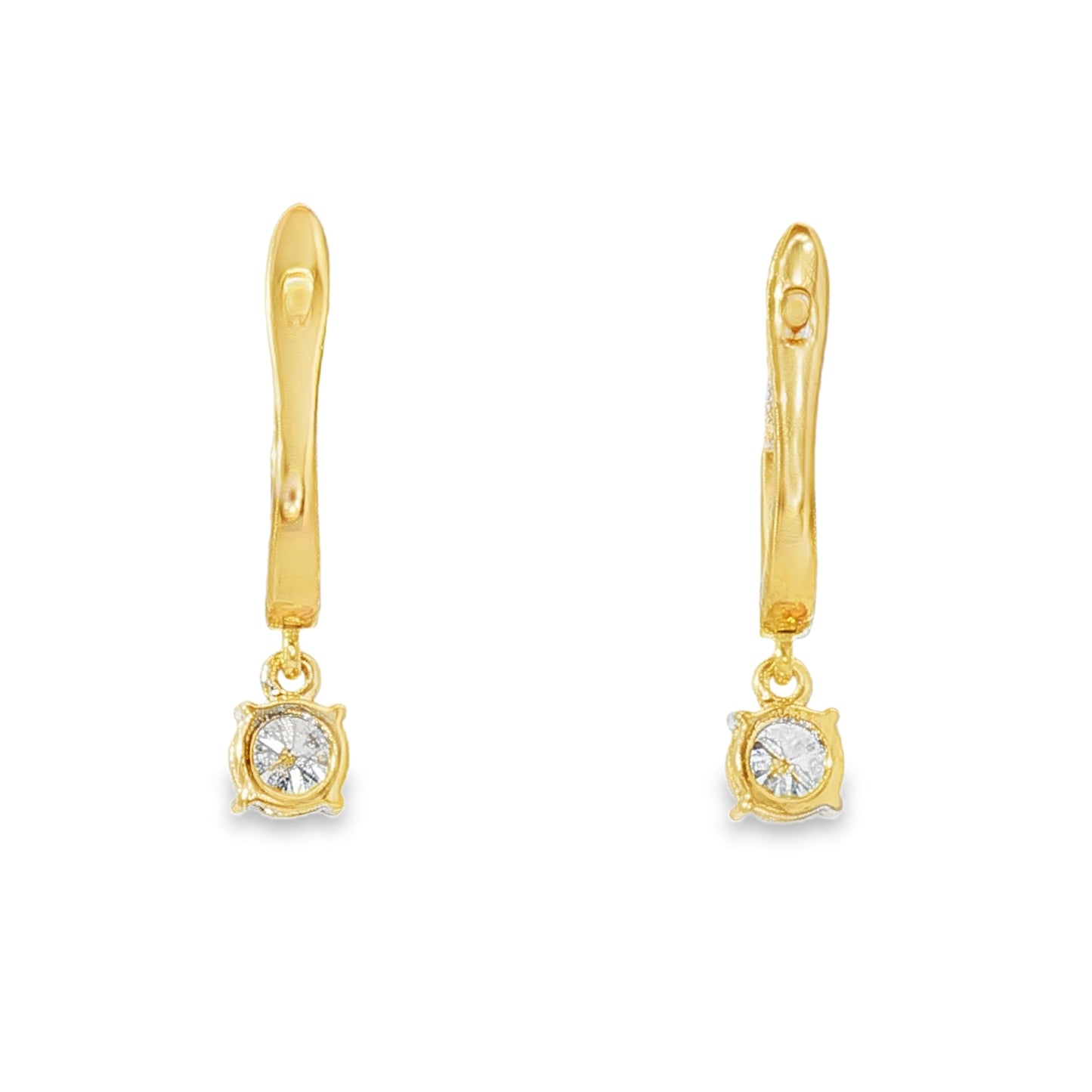 18KY .50ctw Diamond Drop Earrings