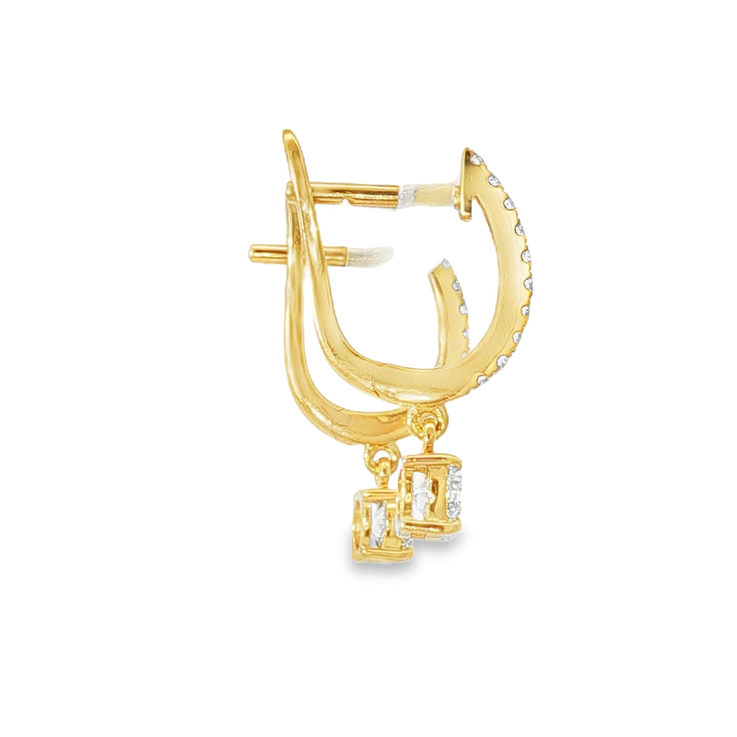 18KY .50ctw Diamond Drop Earrings