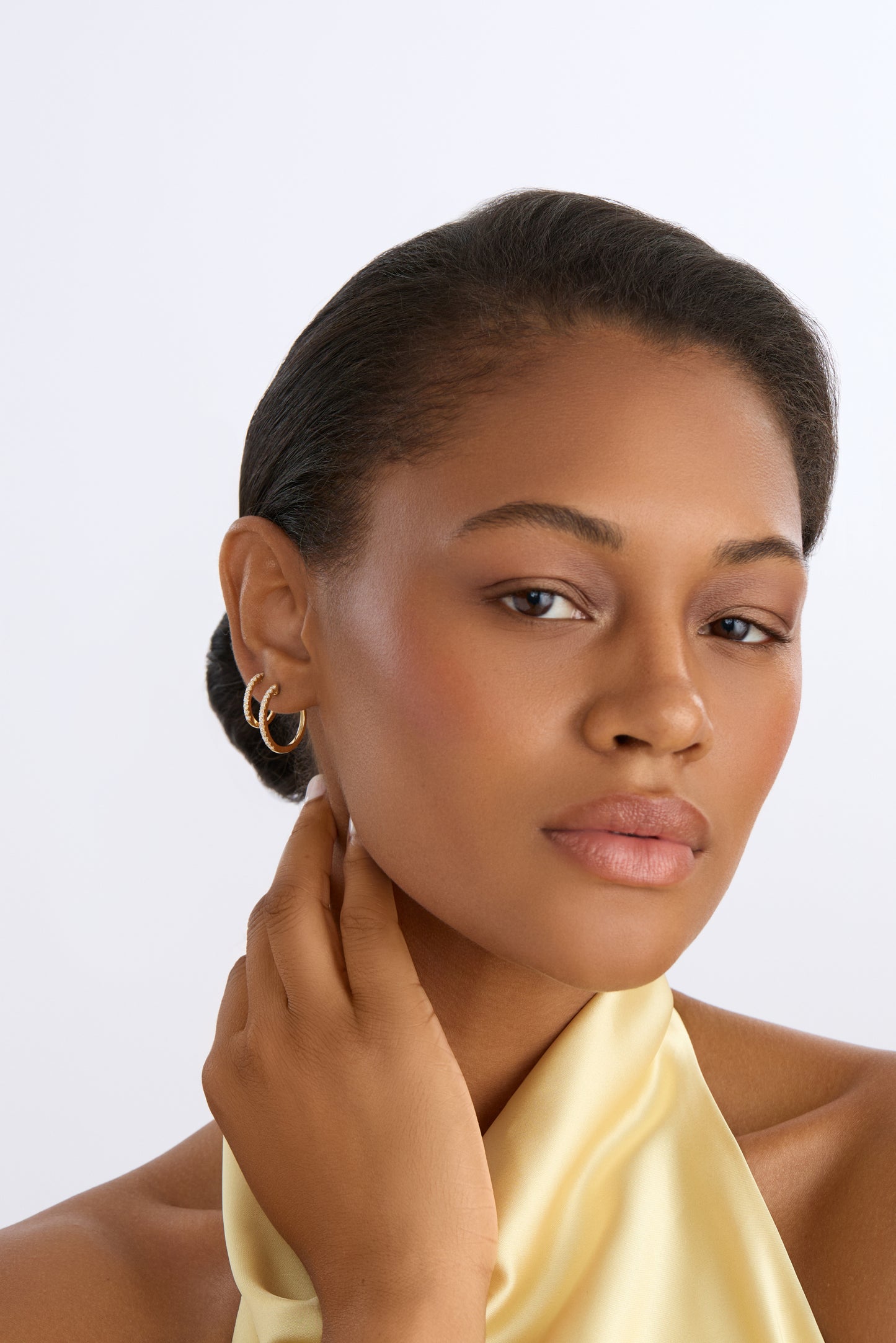 18K Yellow Gold Huggie Earrings