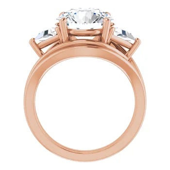 Trio Solitaire Ring (For Round | Princess | Assher Shape)