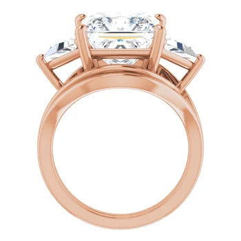 Trio Solitaire Ring (For Round | Princess | Assher Shape)