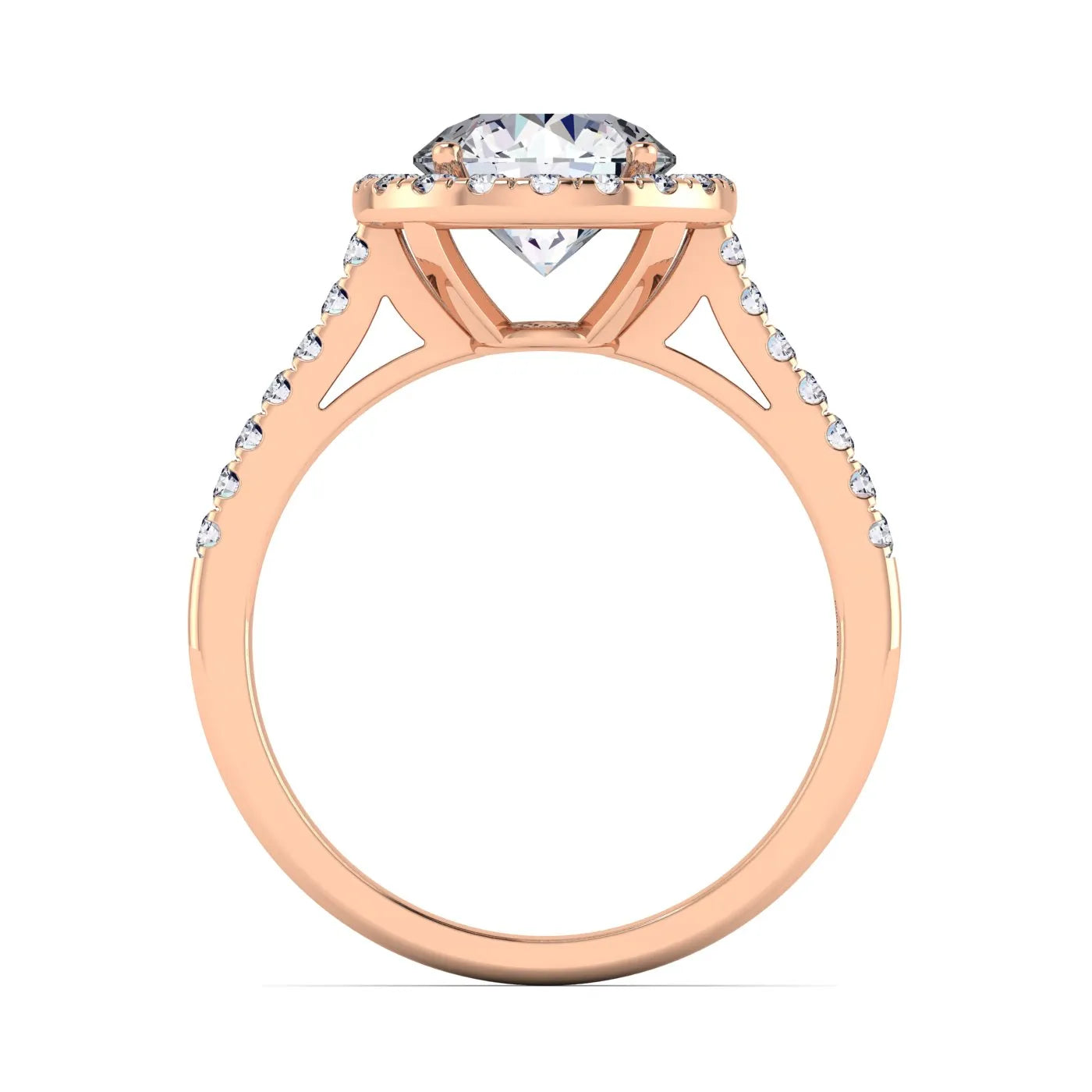 Celestial Halo Engagement Ring (For Round | Cushion | Pear | Assher | Radiant Shape)