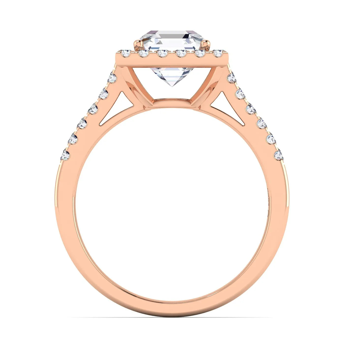 Celestial Halo Engagement Ring (For Round | Cushion | Pear | Assher | Radiant Shape)
