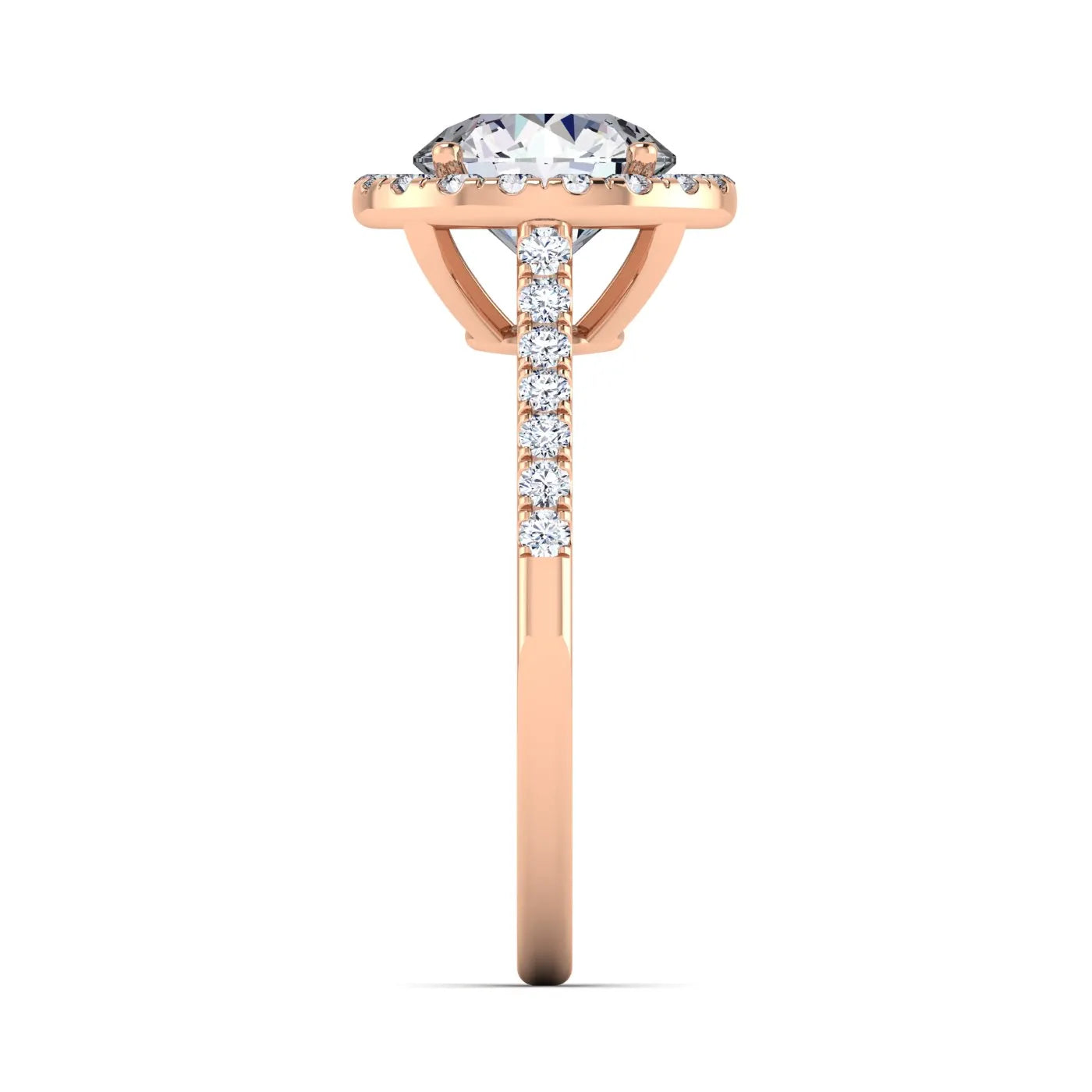 Celestial Halo Engagement Ring (For Round | Cushion | Pear | Assher | Radiant Shape)