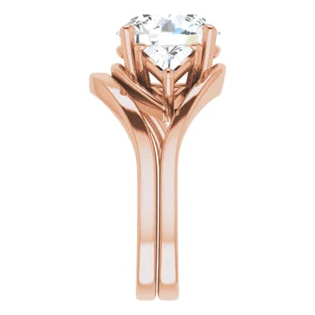 Trio Solitaire Ring (For Round | Princess | Assher Shape)