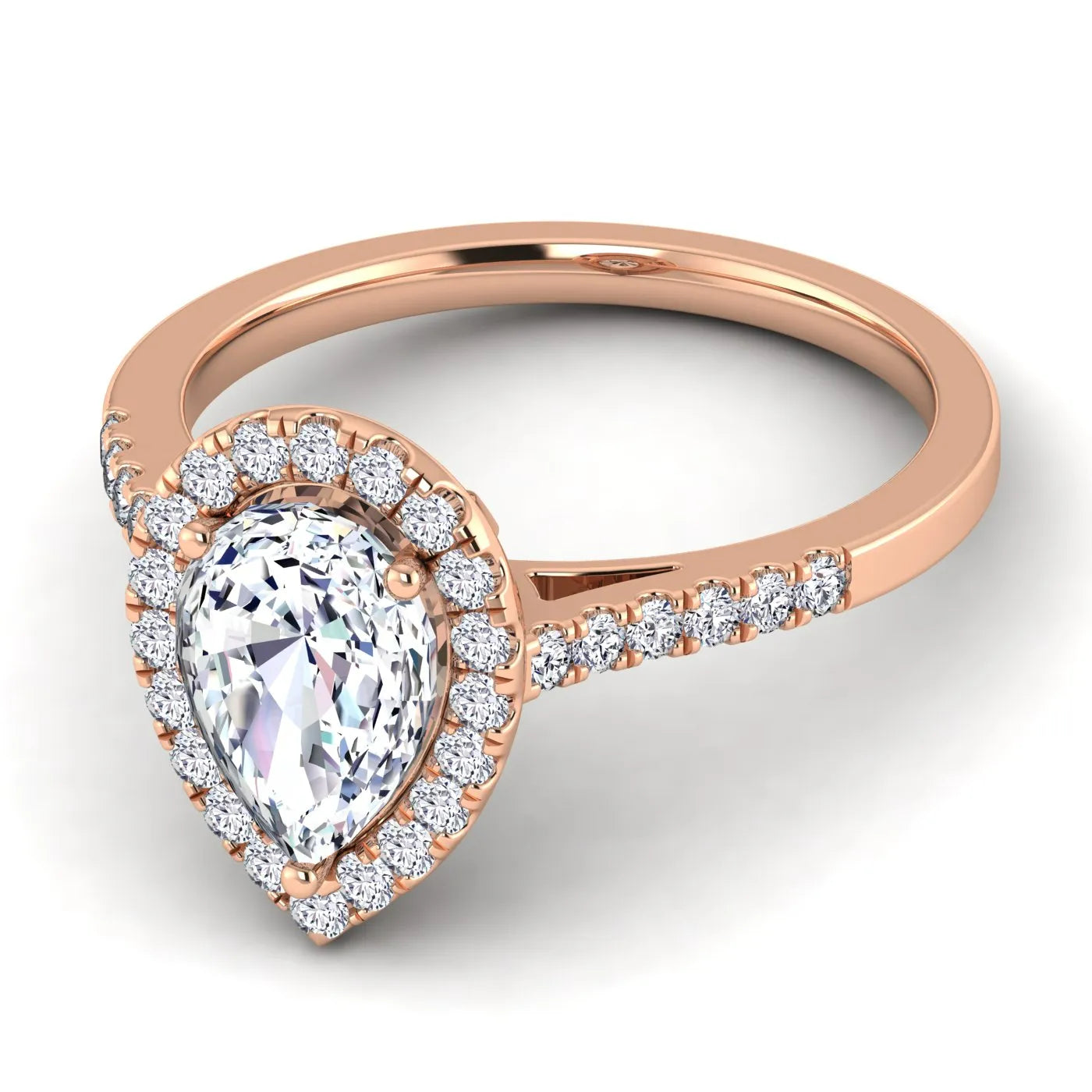 Celestial Halo Engagement Ring (For Round | Cushion | Pear | Assher | Radiant Shape)