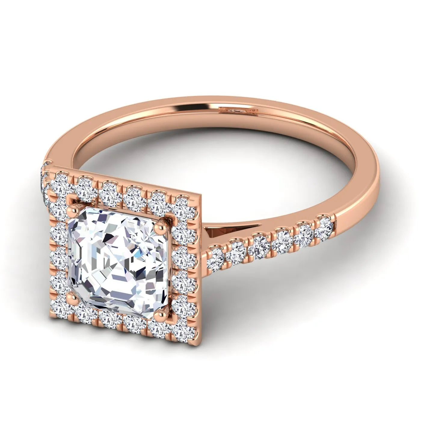 Celestial Halo Engagement Ring (For Round | Cushion | Pear | Assher | Radiant Shape)