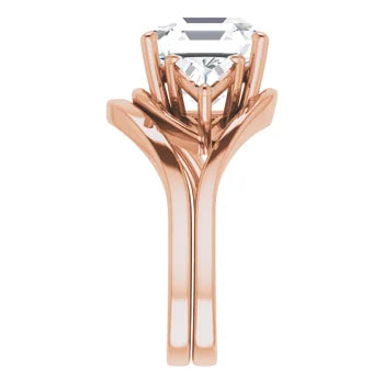 Trio Solitaire Ring (For Round | Princess | Assher Shape)