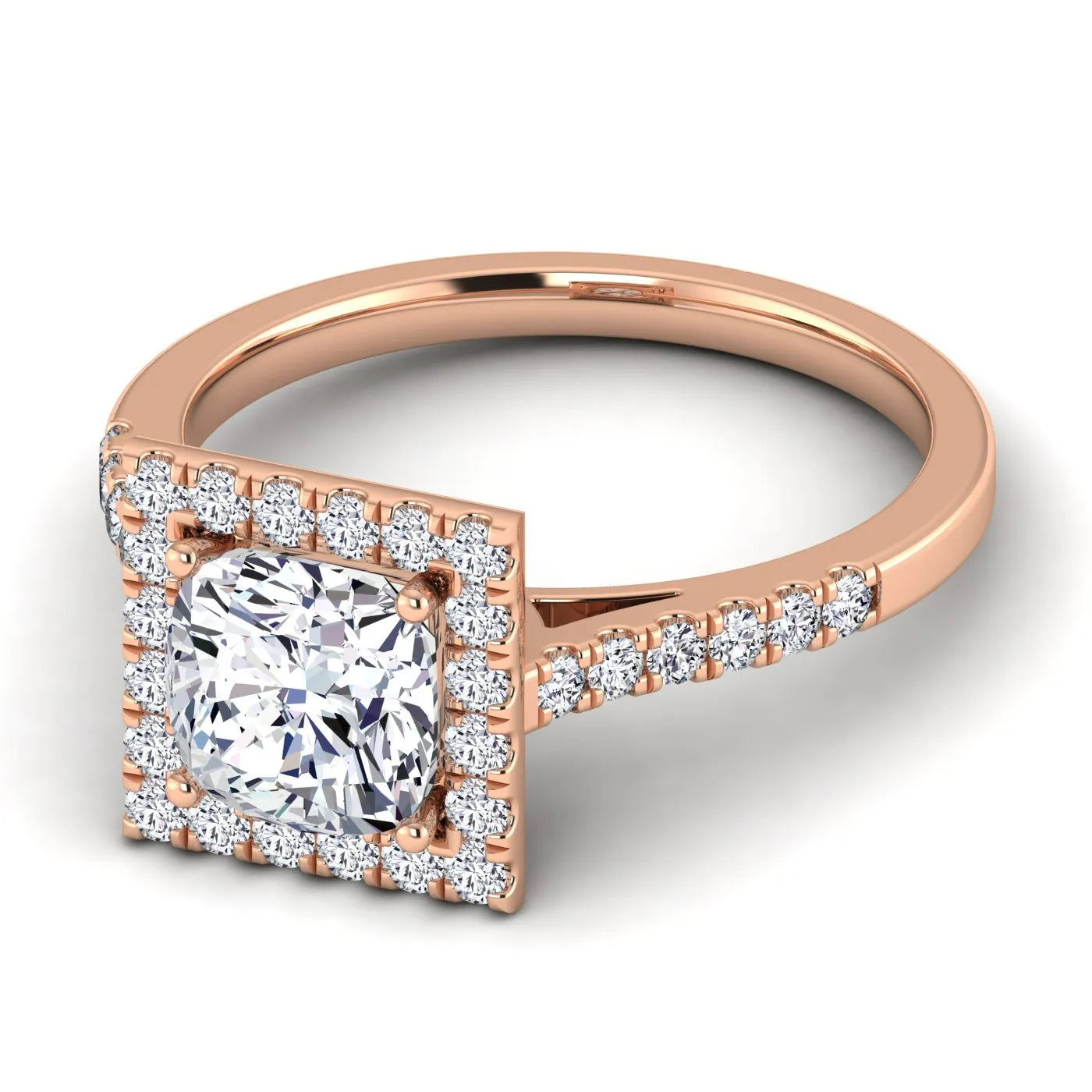 Celestial Halo Engagement Ring (For Round | Cushion | Pear | Assher | Radiant Shape)
