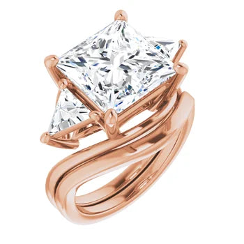Trio Solitaire Ring (For Round | Princess | Assher Shape)