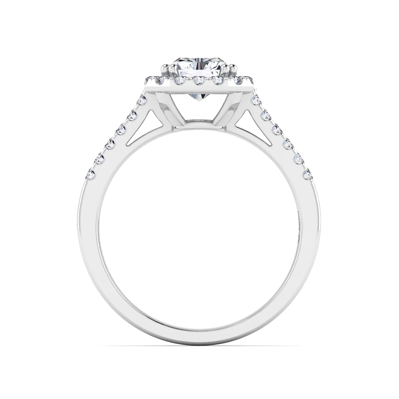 Celestial Halo Engagement Ring (For Round | Cushion | Pear | Assher | Radiant Shape)