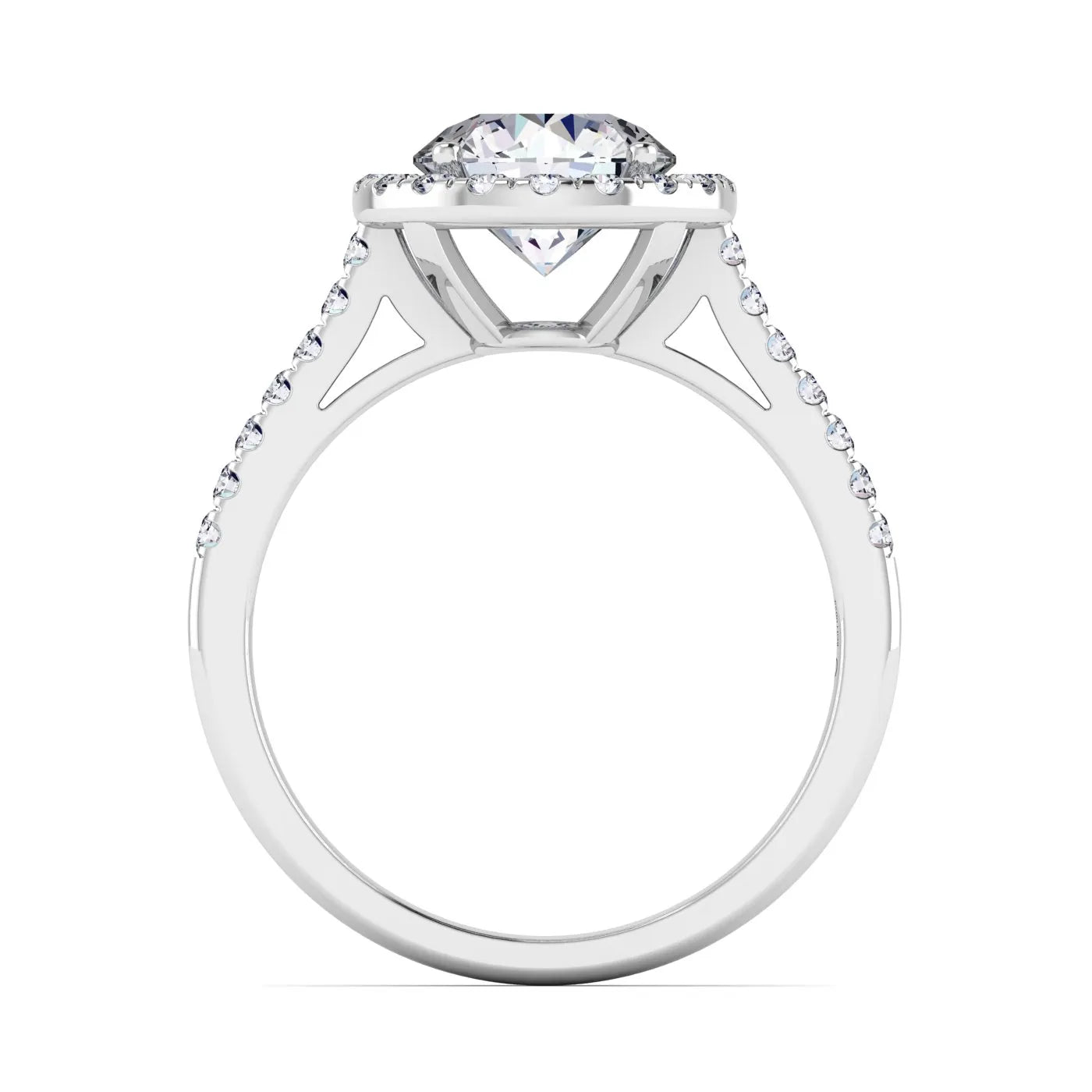 Celestial Halo Engagement Ring (For Round | Cushion | Pear | Assher | Radiant Shape)