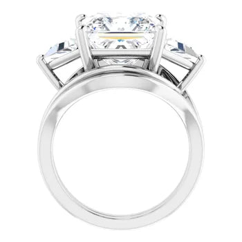 Trio Solitaire Ring (For Round | Princess | Assher Shape)