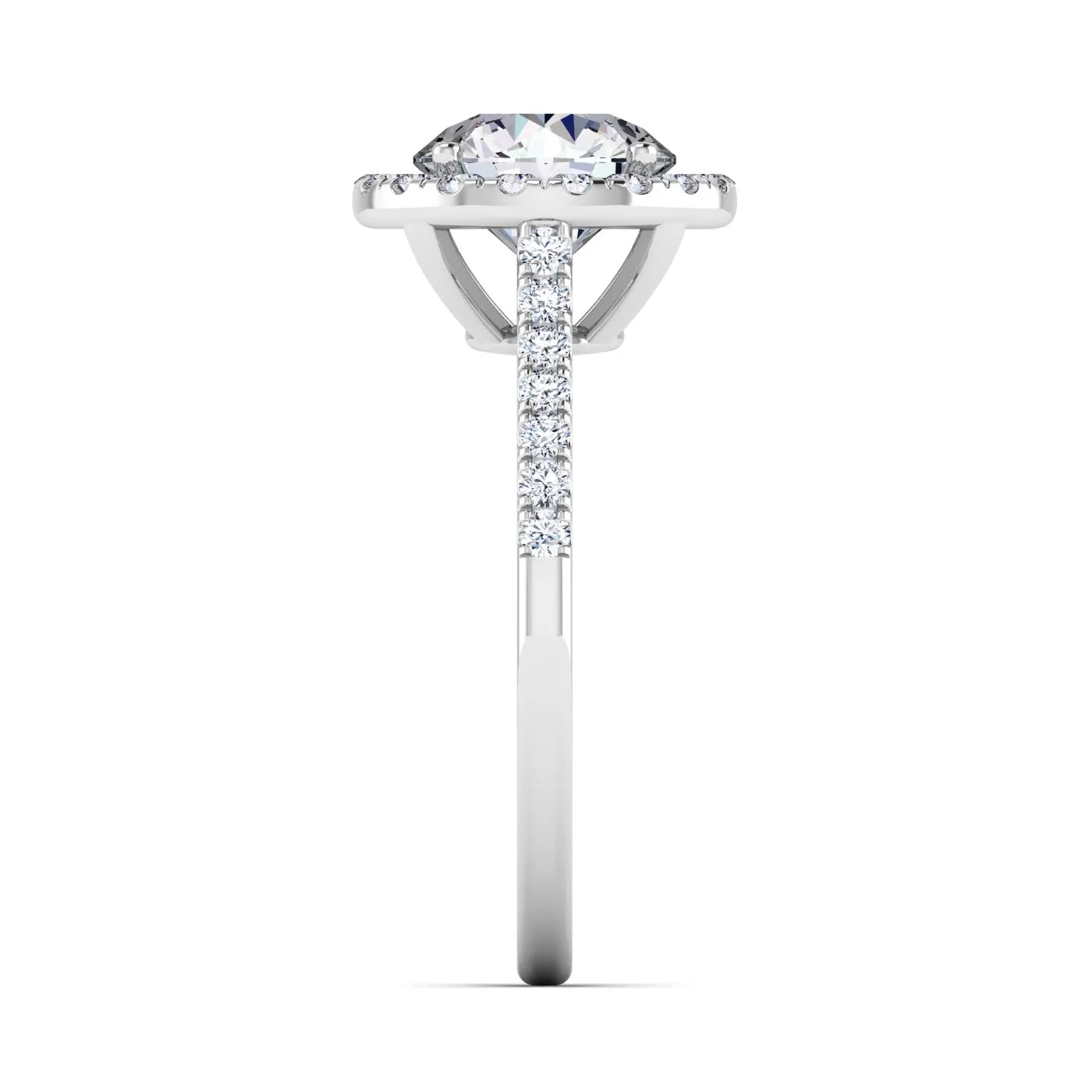 Celestial Halo Engagement Ring (For Round | Cushion | Pear | Assher | Radiant Shape)