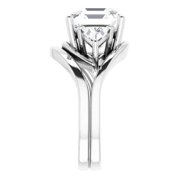 Trio Solitaire Ring (For Round | Princess | Assher Shape)
