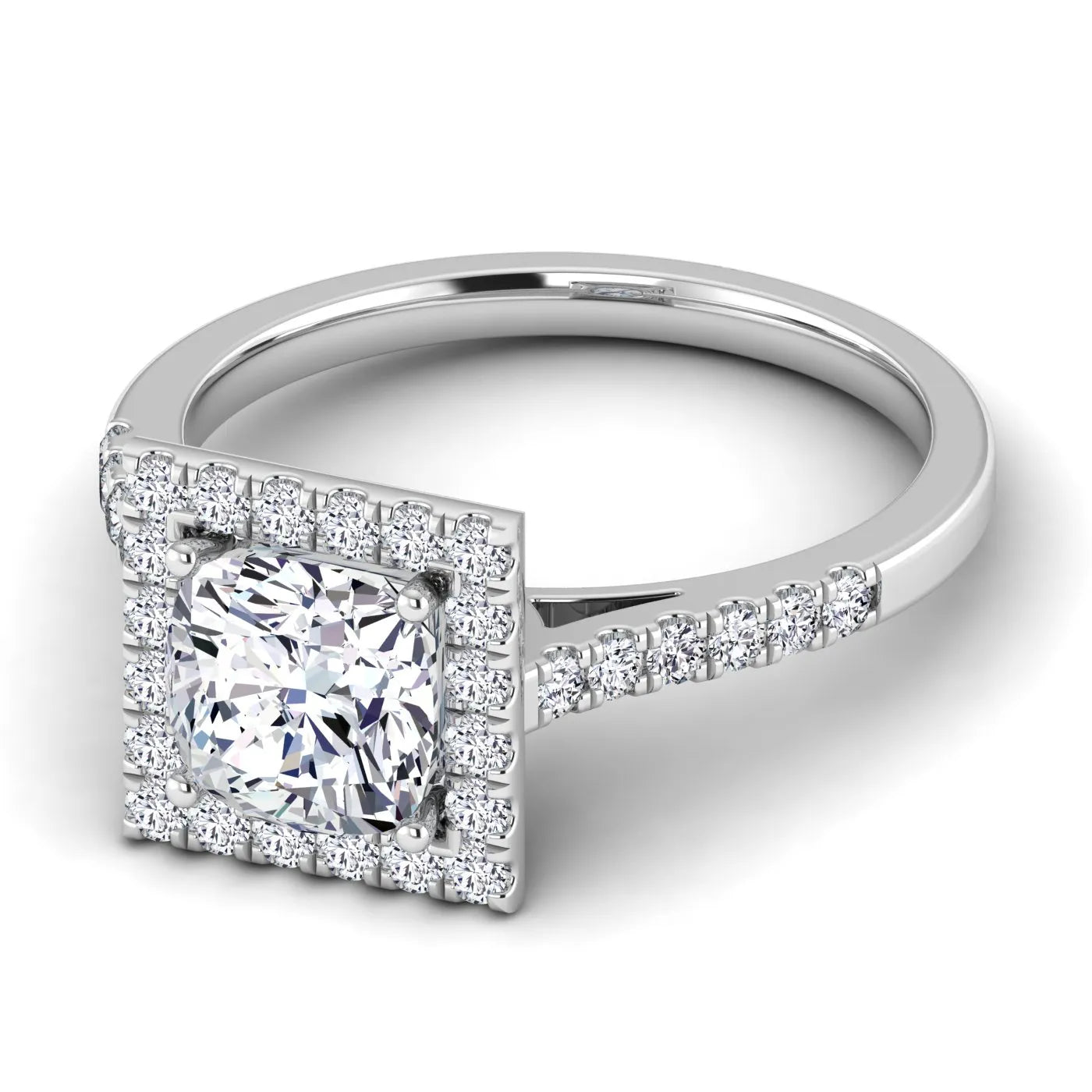 Celestial Halo Engagement Ring (For Round | Cushion | Pear | Assher | Radiant Shape)