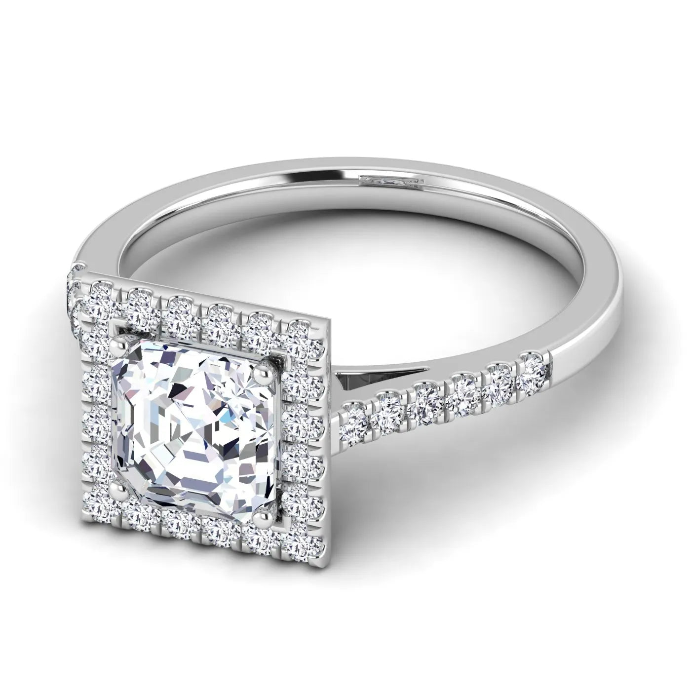 Celestial Halo Engagement Ring (For Round | Cushion | Pear | Assher | Radiant Shape)