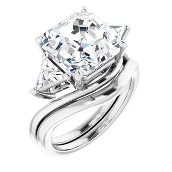 Trio Solitaire Ring (For Round | Princess | Assher Shape)
