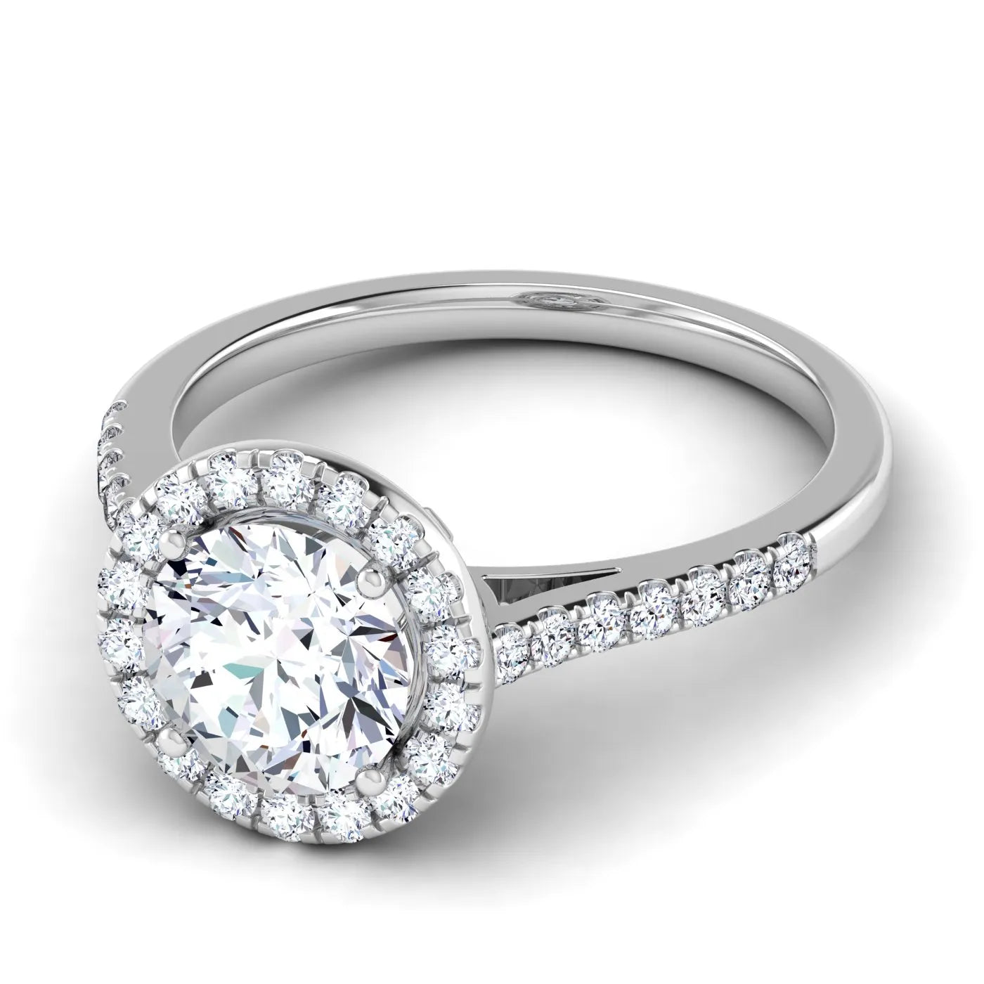 Celestial Halo Engagement Ring (For Round | Cushion | Pear | Assher | Radiant Shape)