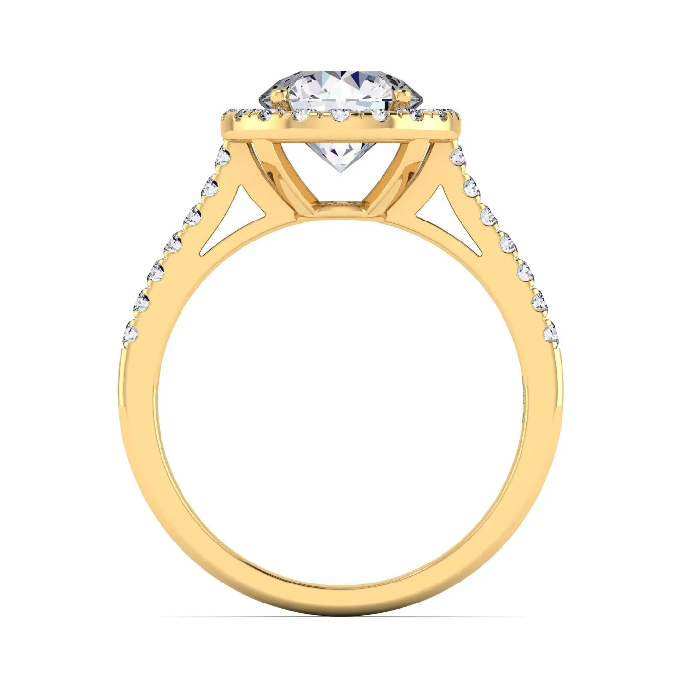 Celestial Halo Engagement Ring (For Round | Cushion | Pear | Assher | Radiant Shape)