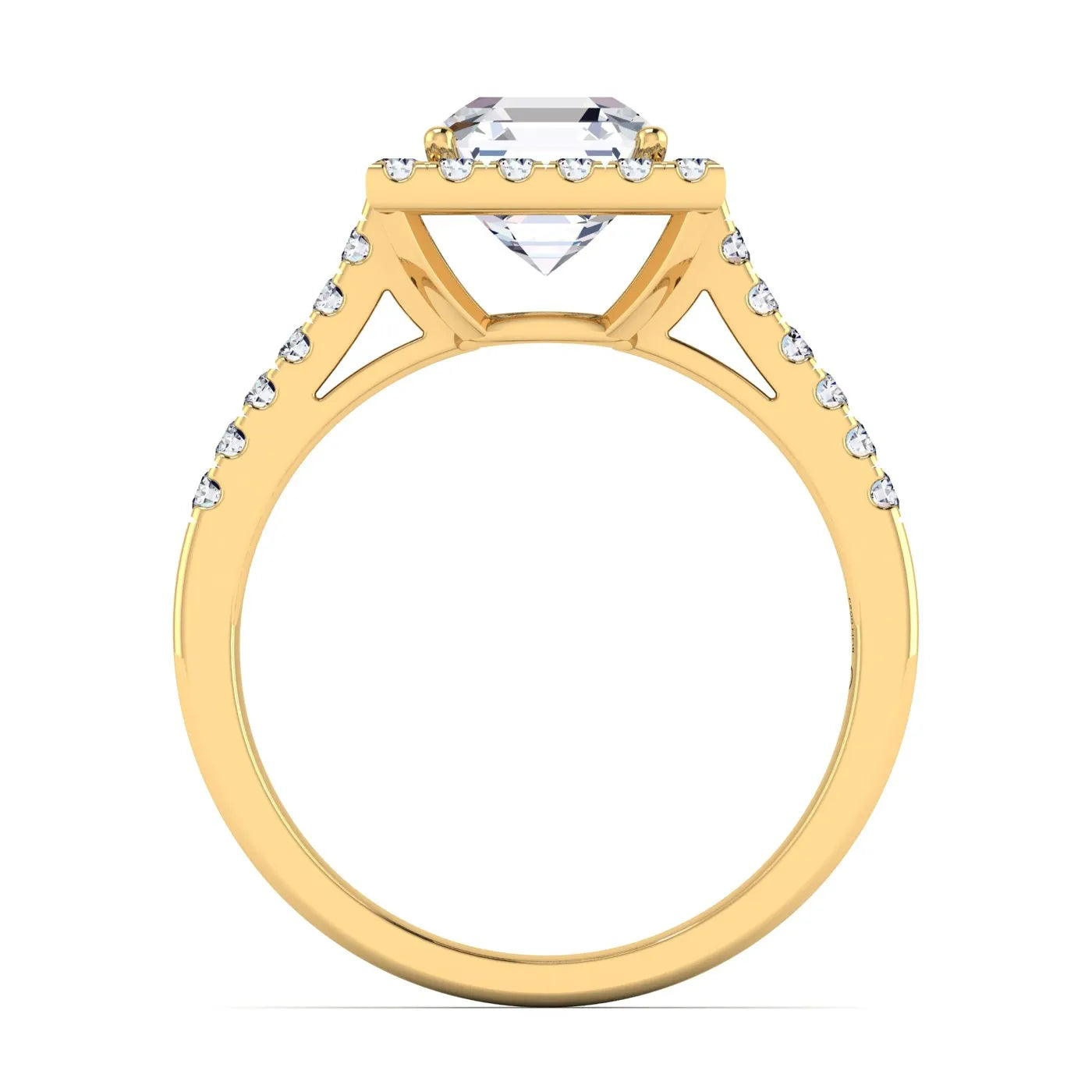 Celestial Halo Engagement Ring (For Round | Cushion | Pear | Assher | Radiant Shape)