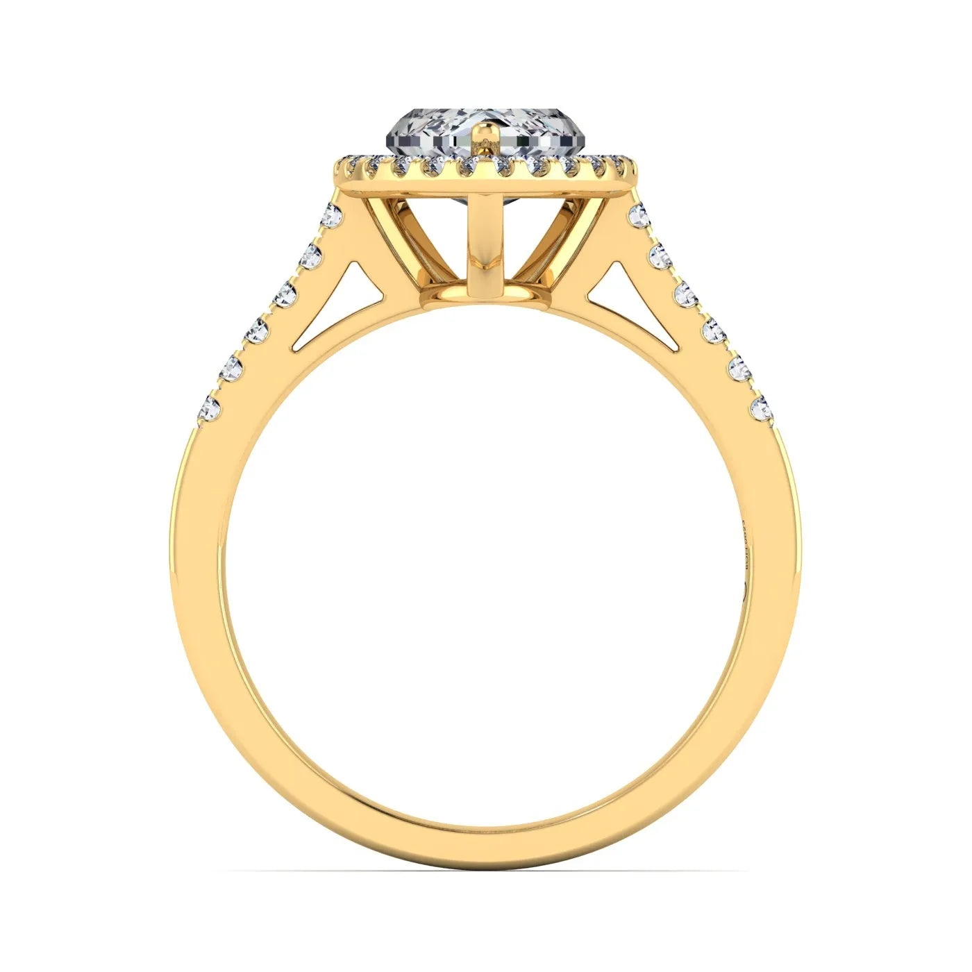 Celestial Halo Engagement Ring (For Round | Cushion | Pear | Assher | Radiant Shape)