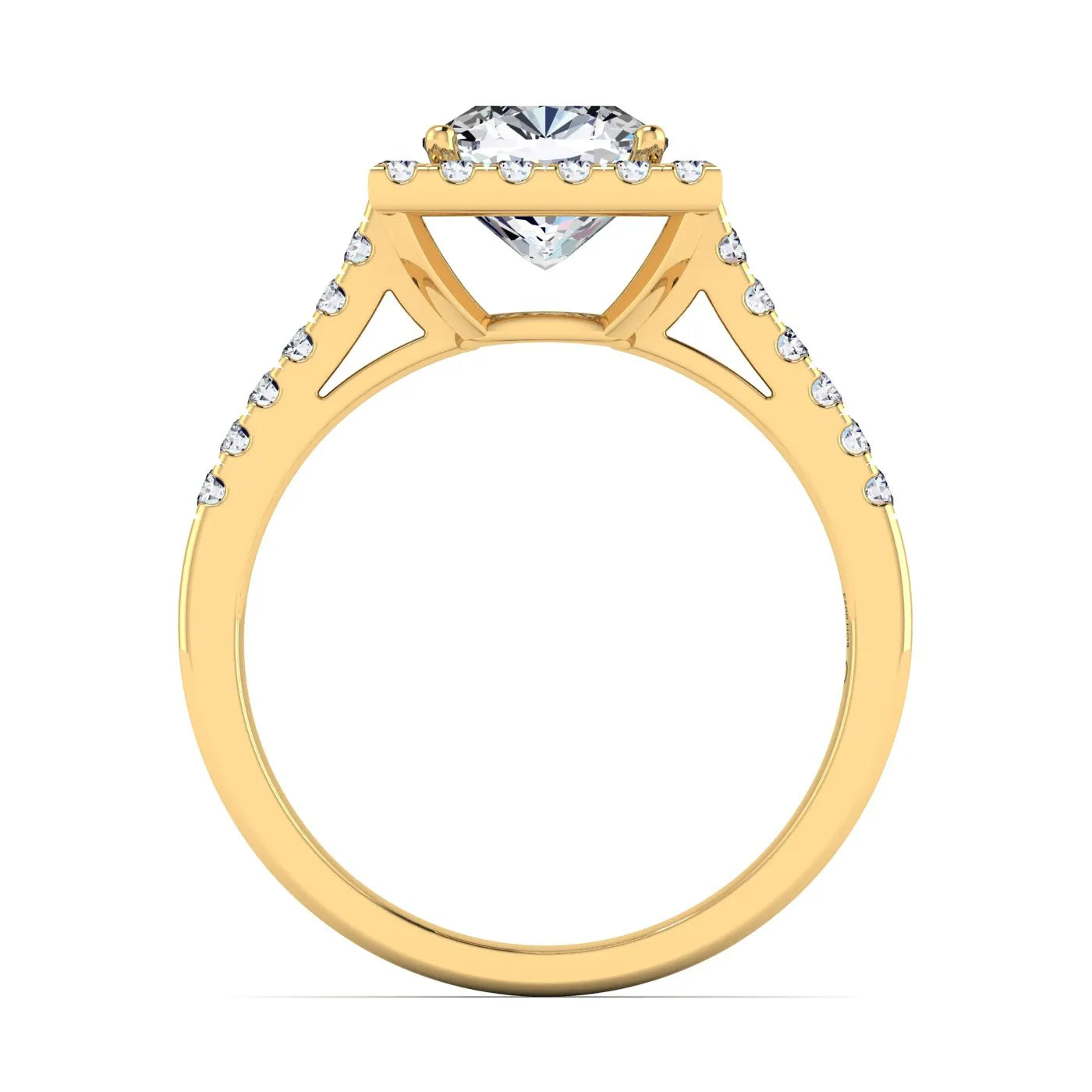 Celestial Halo Engagement Ring (For Round | Cushion | Pear | Assher | Radiant Shape)