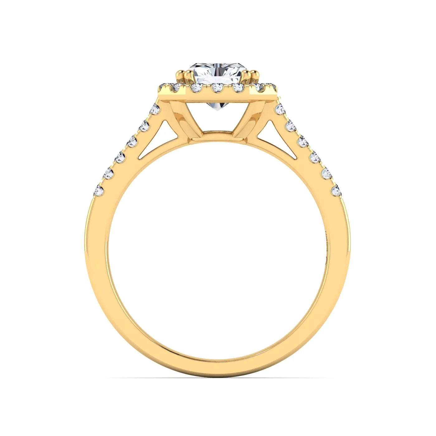 Celestial Halo Engagement Ring (For Round | Cushion | Pear | Assher | Radiant Shape)