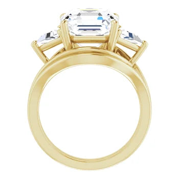 Trio Solitaire Ring (For Round | Princess | Assher Shape)