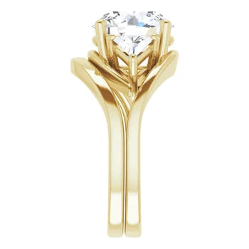 Trio Solitaire Ring (For Round | Princess | Assher Shape)