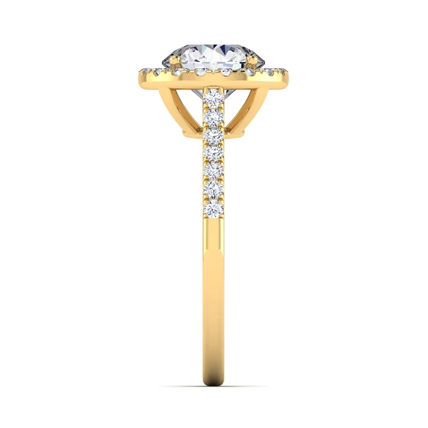Celestial Halo Engagement Ring (For Round | Cushion | Pear | Assher | Radiant Shape)