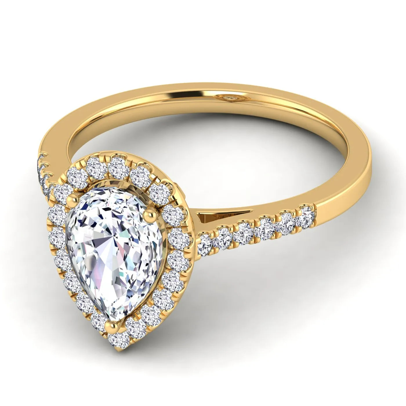 Celestial Halo Engagement Ring (For Round | Cushion | Pear | Assher | Radiant Shape)
