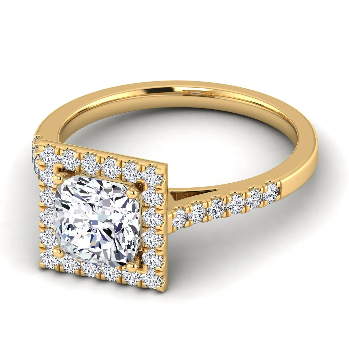 Celestial Halo Engagement Ring (For Round | Cushion | Pear | Assher | Radiant Shape)
