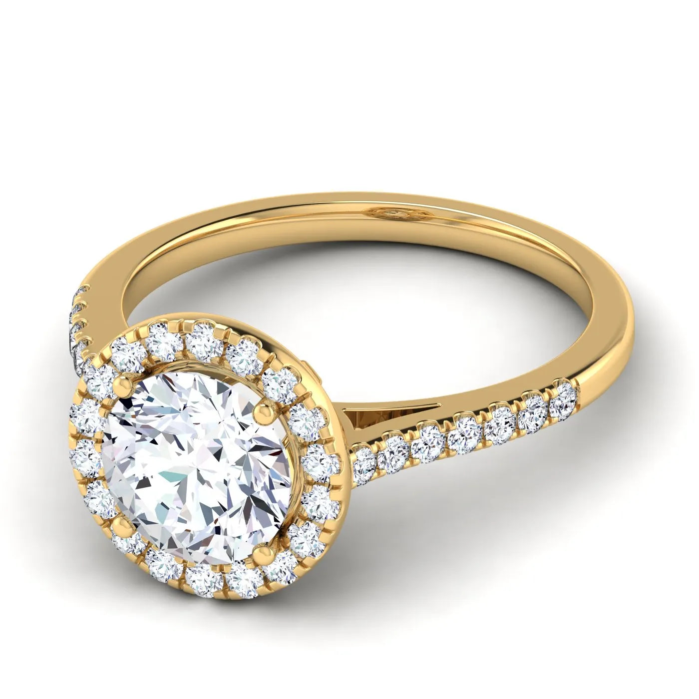 Celestial Halo Engagement Ring (For Round | Cushion | Pear | Assher | Radiant Shape)
