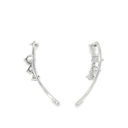 18KW .15ct Small Ear Climbers