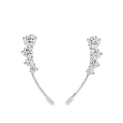 18KW .15ct Small Ear Climbers