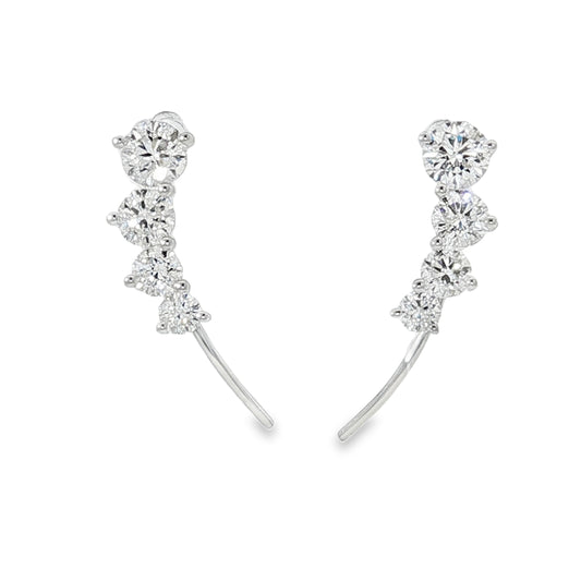 18KW .25ct Medium Ear Climbers